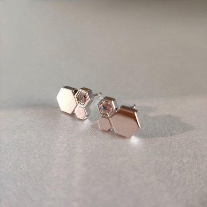 [Plus&Max]BEE LOVE SILVER DIAMOND EARRINGS