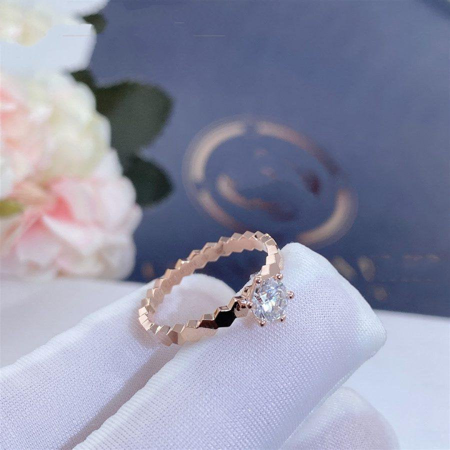 [Plus&Max]BEE LOVE RING PINK GOLD 1 DIAMOND