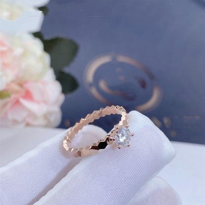 [Plus&Max]BEE LOVE RING PINK GOLD 1 DIAMOND
