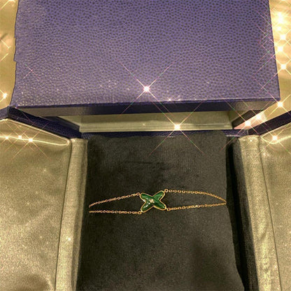 [Plus&Max]JEUX BRACELET MALACHITE PINK GOLD 1 DIAMOND