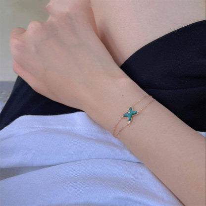 [Plus&Max]JEUX BRACELET MALACHITE PINK GOLD 1 DIAMOND