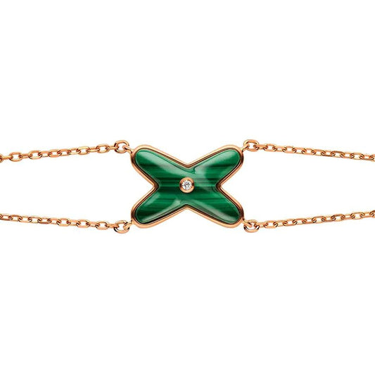 [Plus&Max]JEUX BRACELET MALACHITE PINK GOLD 1 DIAMOND