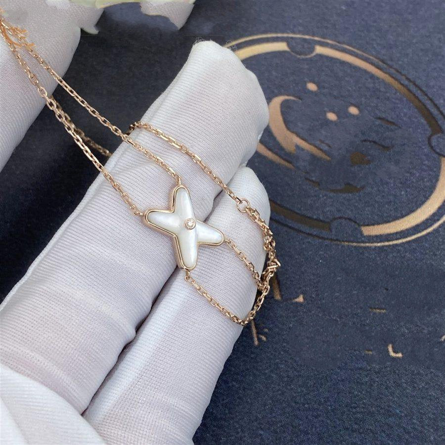[Plus&Max]JEUX BRACELET WHITE MOP PINK GOLD 1 DIAMOND