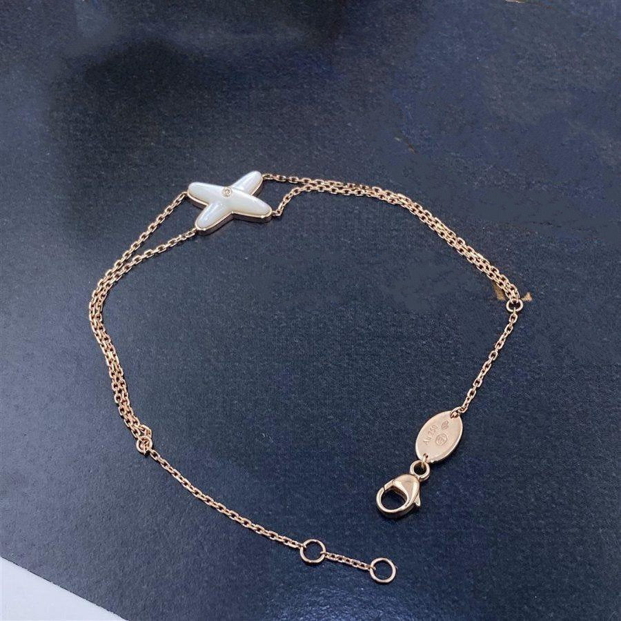 [Plus&Max]JEUX BRACELET WHITE MOP PINK GOLD 1 DIAMOND