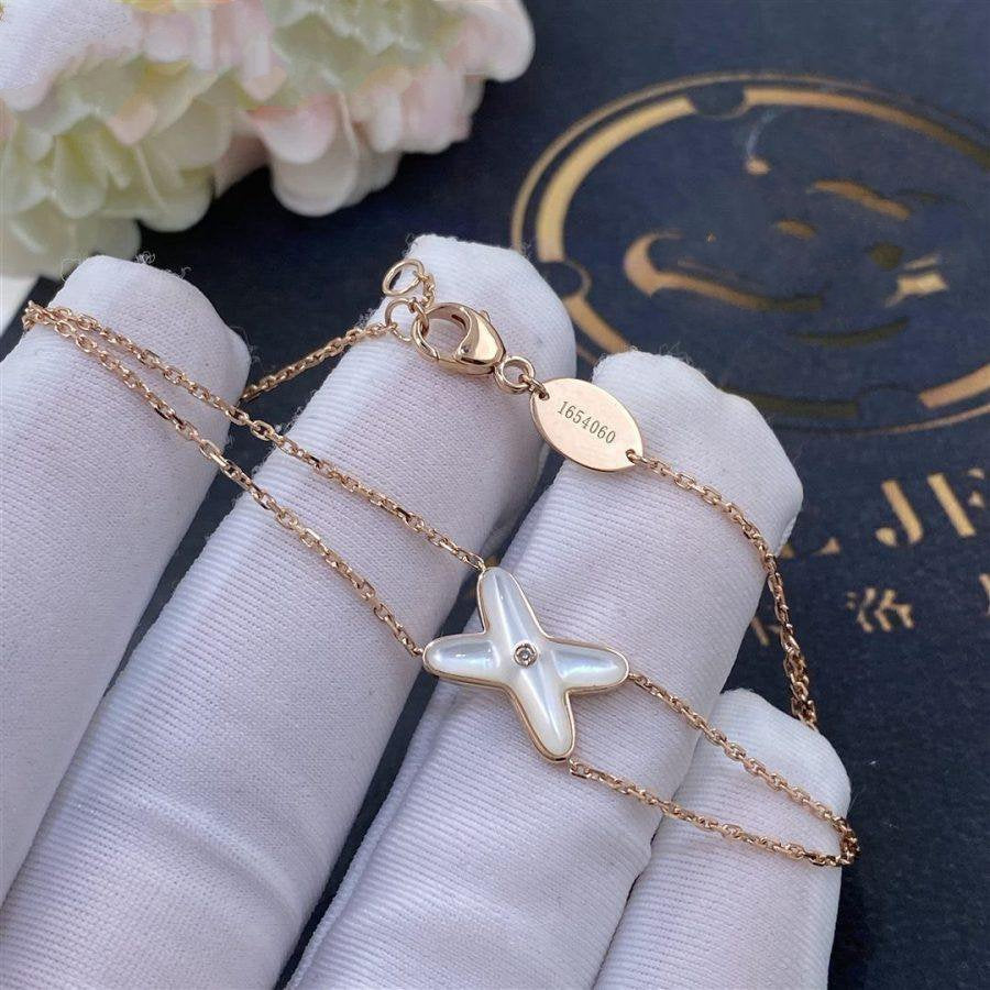 [Plus&Max]JEUX BRACELET WHITE MOP PINK GOLD 1 DIAMOND