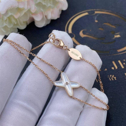 [Plus&Max]JEUX BRACELET WHITE MOP PINK GOLD 1 DIAMOND