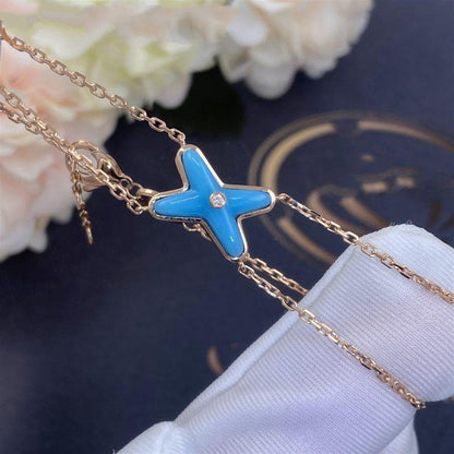 [Plus&Max]JEUX BRACELET TURQUOISE PINK GOLD 1 DIAMOND