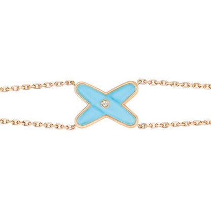 [Plus&Max]JEUX BRACELET TURQUOISE PINK GOLD 1 DIAMOND