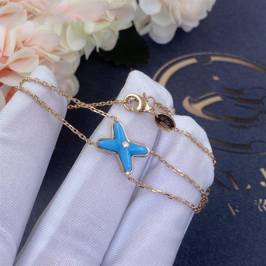 [Plus&Max]JEUX BRACELET TURQUOISE PINK GOLD 1 DIAMOND