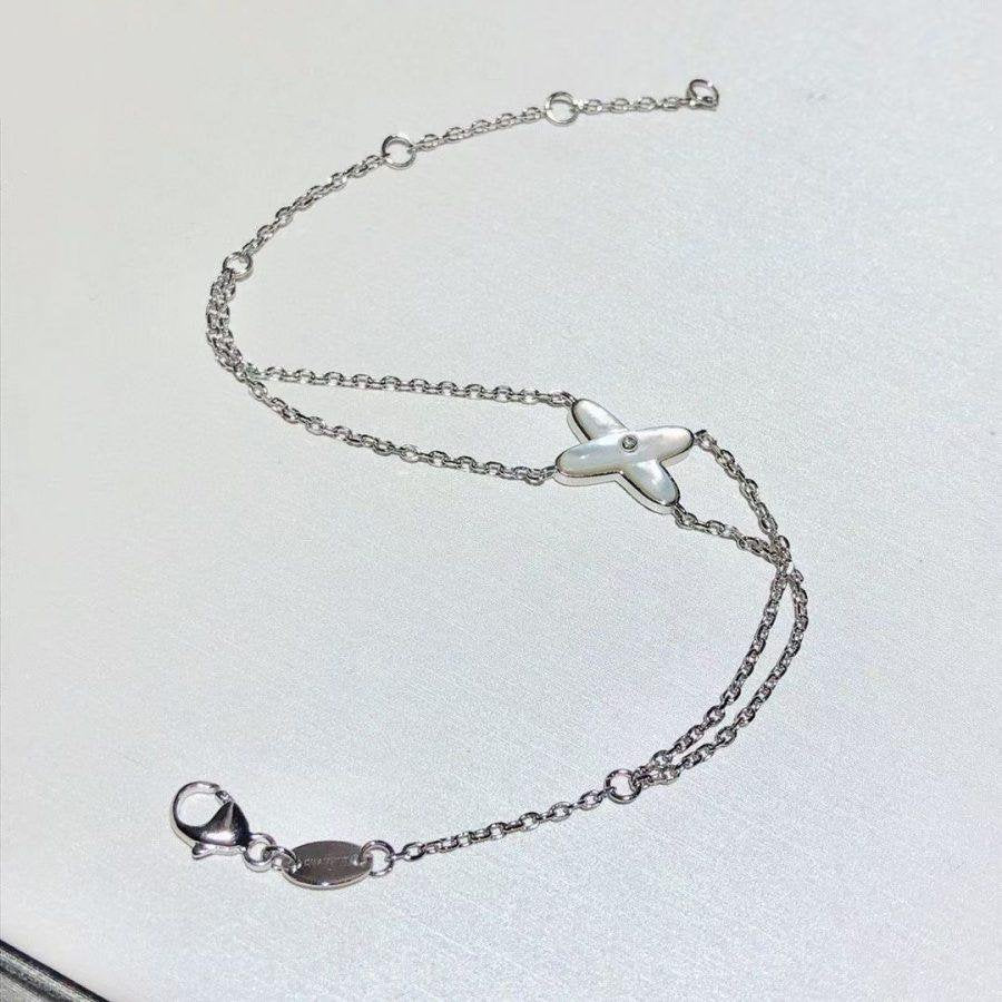 [Plus&Max]JEUX BRACELET WHITE MOP SILVER 1 DIAMOND
