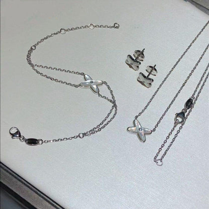 [Plus&Max]JEUX BRACELET WHITE MOP SILVER 1 DIAMOND
