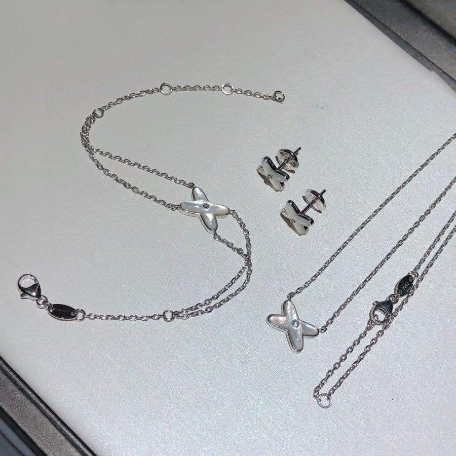 [Plus&Max]JEUX BRACELET WHITE MOP SILVER 1 DIAMOND