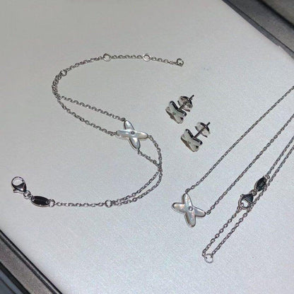 [Plus&Max]JEUX BRACELET WHITE MOP SILVER 1 DIAMOND