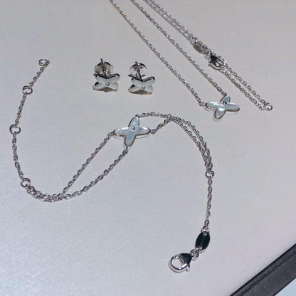 [Plus&Max]JEUX BRACELET WHITE MOP SILVER 1 DIAMOND