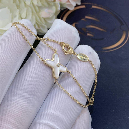 [Plus&Max]JEUX BRACELET WHITE MOP GOLD 1 DIAMOND