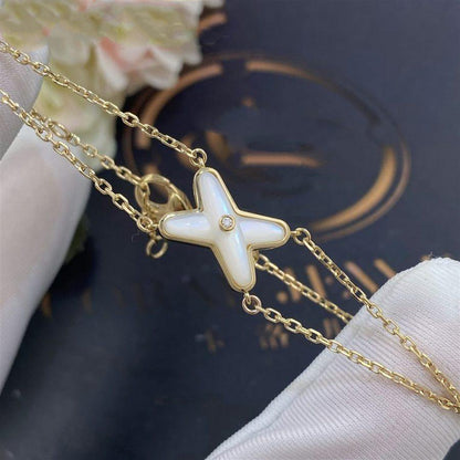 [Plus&Max]JEUX BRACELET WHITE MOP GOLD 1 DIAMOND
