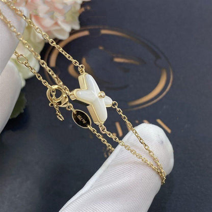 [Plus&Max]JEUX BRACELET WHITE MOP GOLD 1 DIAMOND