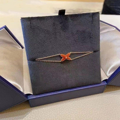 [Plus&Max]JEUX BRACELET CARNELIAN PINK GOLD 1 DIAMOND