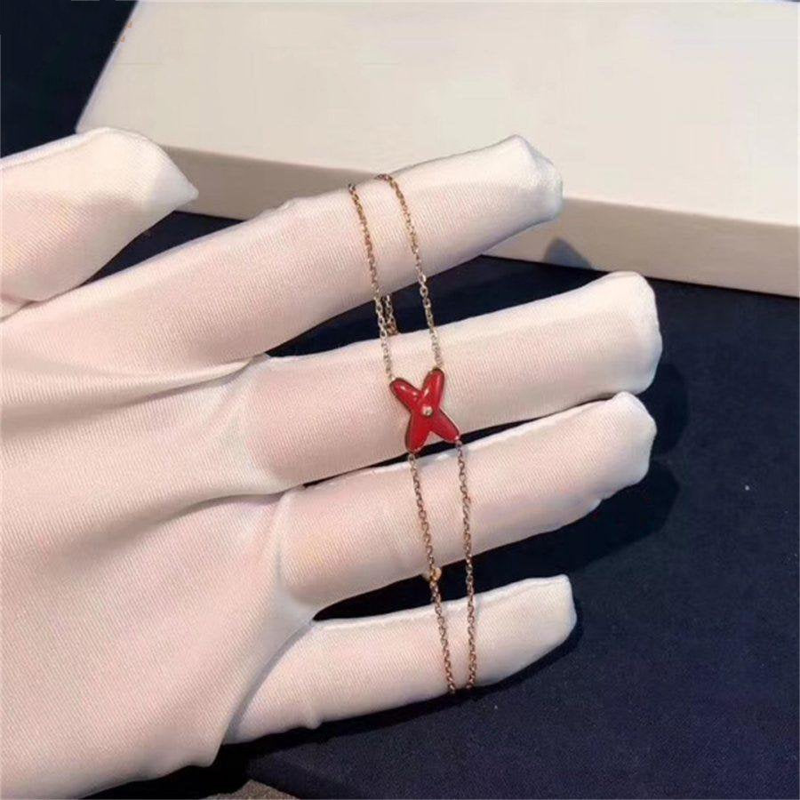 [Plus&Max]JEUX BRACELET CARNELIAN PINK GOLD 1 DIAMOND