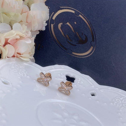 [Plus&Max]JEUX DE PINK GOLD DIAMOND EARRINGS