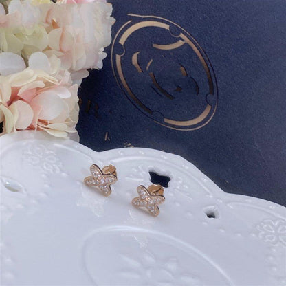 [Plus&Max]JEUX DE PINK GOLD DIAMOND EARRINGS