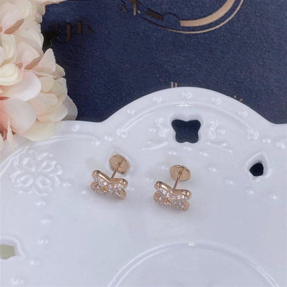 [Plus&Max]JEUX DE PINK GOLD DIAMOND EARRINGS
