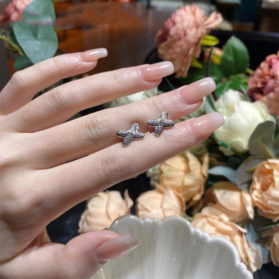 [Plus&Max]JEUX DE SILVER DIAMOND EARRINGS