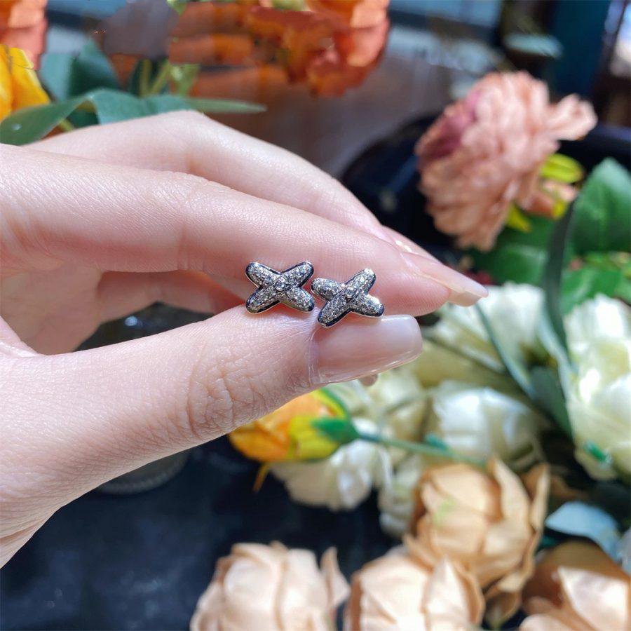 [Plus&Max]JEUX DE SILVER DIAMOND EARRINGS