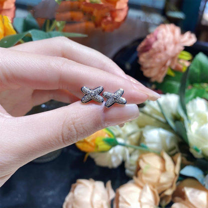 [Plus&Max]JEUX DE SILVER DIAMOND EARRINGS
