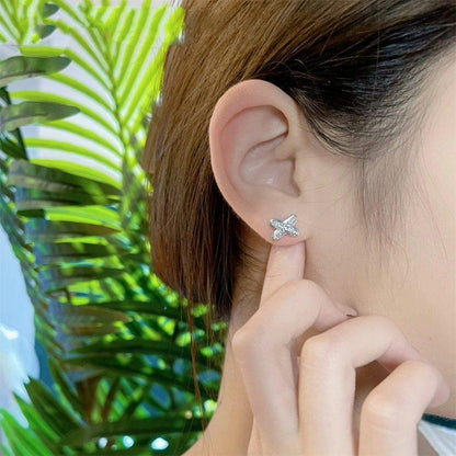 [Plus&Max]JEUX DE SILVER DIAMOND EARRINGS