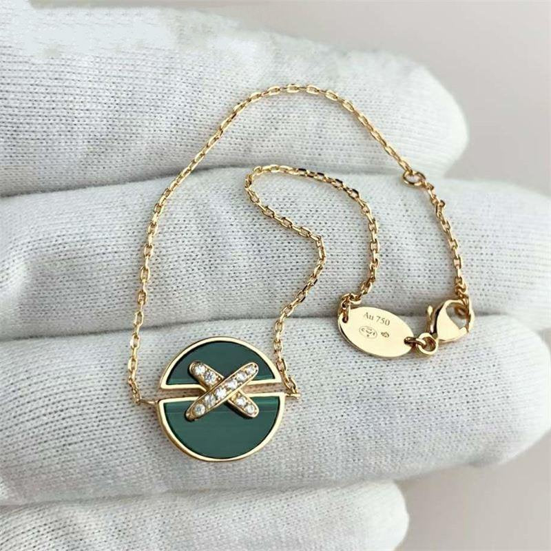[Plus&Max]JEUX DE BRACELET MALACHITE PINK GOLD DIAMONDS