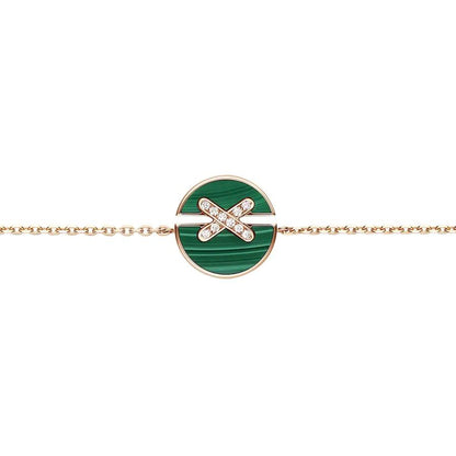 [Plus&Max]JEUX DE BRACELET MALACHITE PINK GOLD DIAMONDS