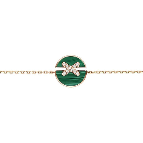 [Plus&Max]JEUX DE BRACELET MALACHITE PINK GOLD DIAMONDS