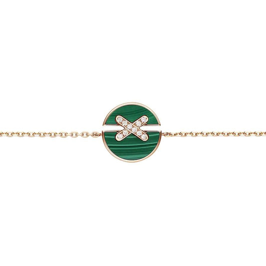 [Plus&Max]JEUX DE BRACELET MALACHITE PINK GOLD DIAMONDS