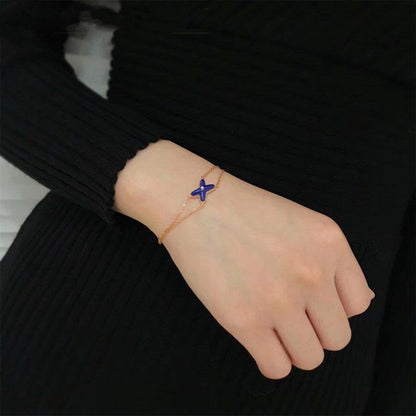 [Plus&Max]Hollow Design Four-Leaf Clover Flower Shape Bracelet