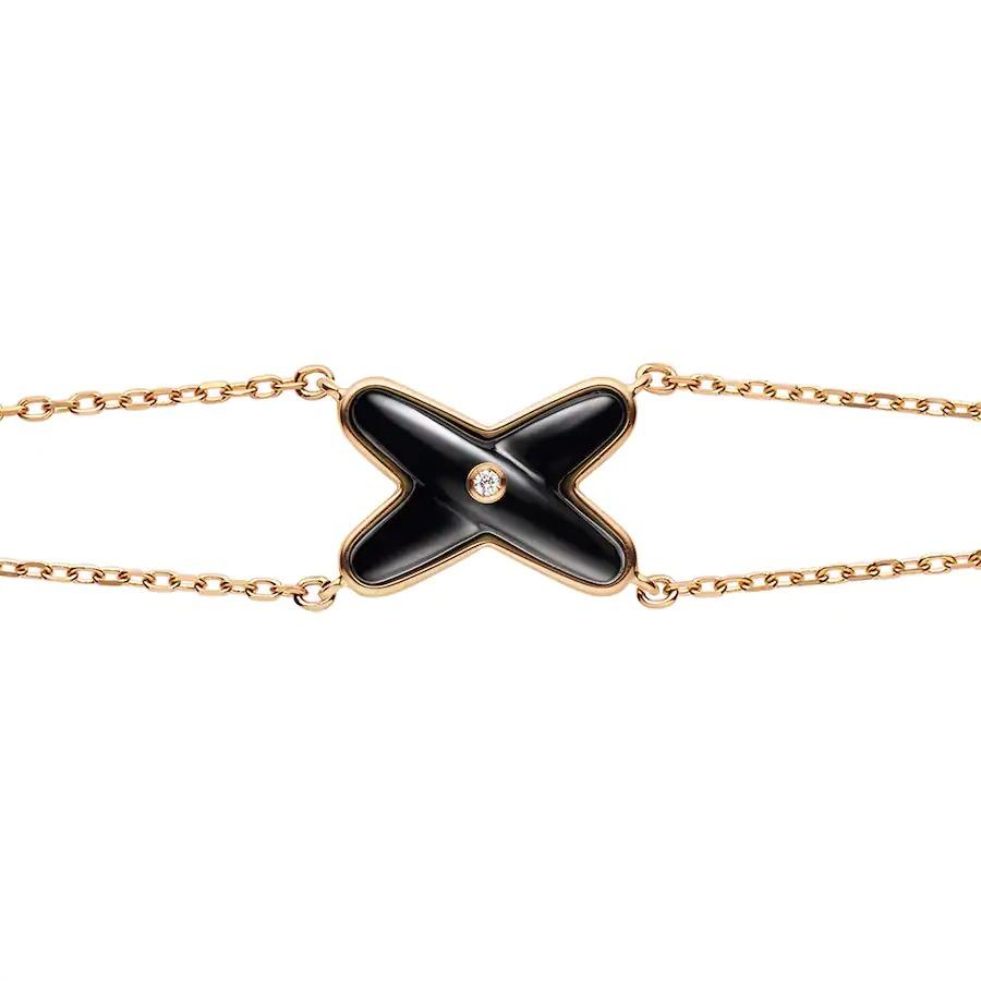 [Plus&Max]JEUX BRACELET ONYX PINK GOLD 1 DIAMOND