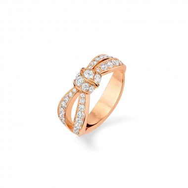 [Plus&Max]LIENS PINK GOLD DIAMOND RING