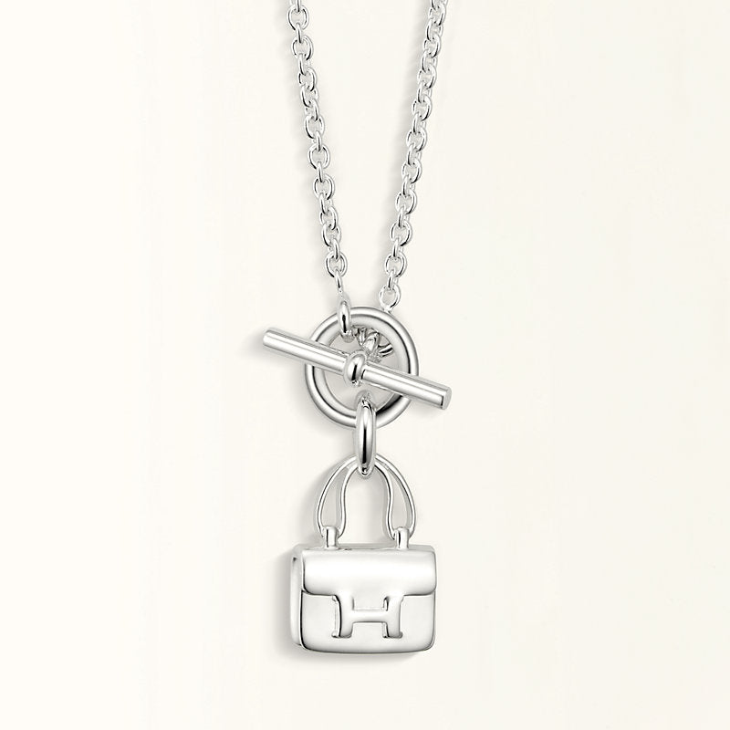 [Plus&Max]POP H PEDANT SILVER NECKLACE