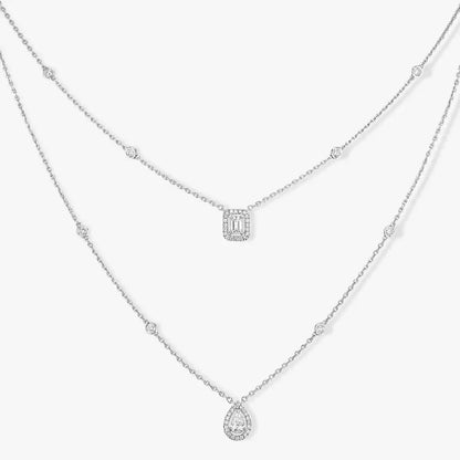 [Plus&Max]Diamond Necklace My Twin 2 Rows