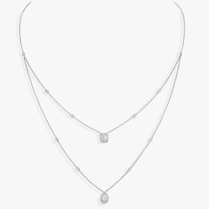 [Plus&Max]Diamond Necklace My Twin 2 Rows