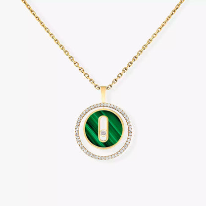 [Plus&Max]Lucky Move Diamond Necklace in Rose Gold and White Mother-of-Pearl