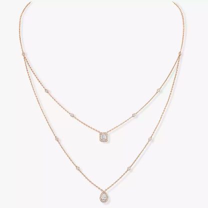 [Plus&Max]Diamond Necklace My Twin 2 Rows