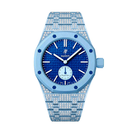 [Plus&Max]Royal Oak Pop Exclusive Bioceramic Case & Bioceramic Strap Full Diamond