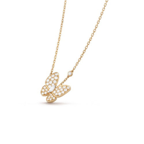 [Plus&Max]BUTTERFLY DIAMOND NECKLACE