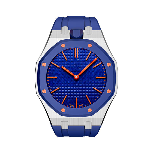 [Plus&Max]OAK POP DARK BLUE STEEL SILICONE STRAP