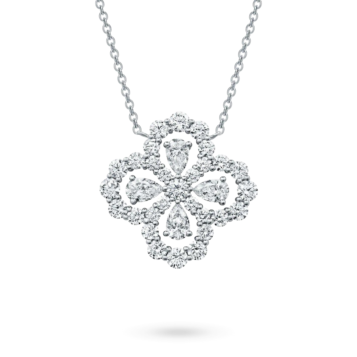[Plus&Max]LOOP NECKLACE FULL MOTIF DIAMOND 16MM MULTIPLE COLORS