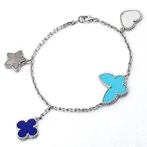 [Plus&Max]LUCKY SPRING SILVER BRACELET 4 MOTIF
