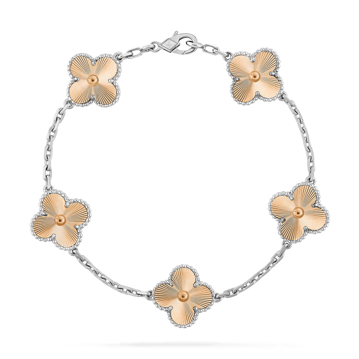 [Plus&Max]LUCKY CLOVER 5-MOTIF BRACELET - LASER COLLECTION