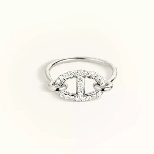 [Plus&Max]RONDE SMALL SILVER DIAMOND RING