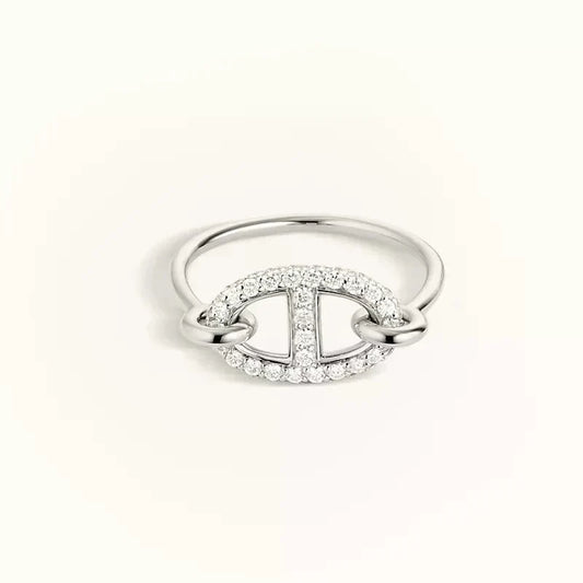 [Plus&Max]RONDE SMALL SILVER DIAMOND RING